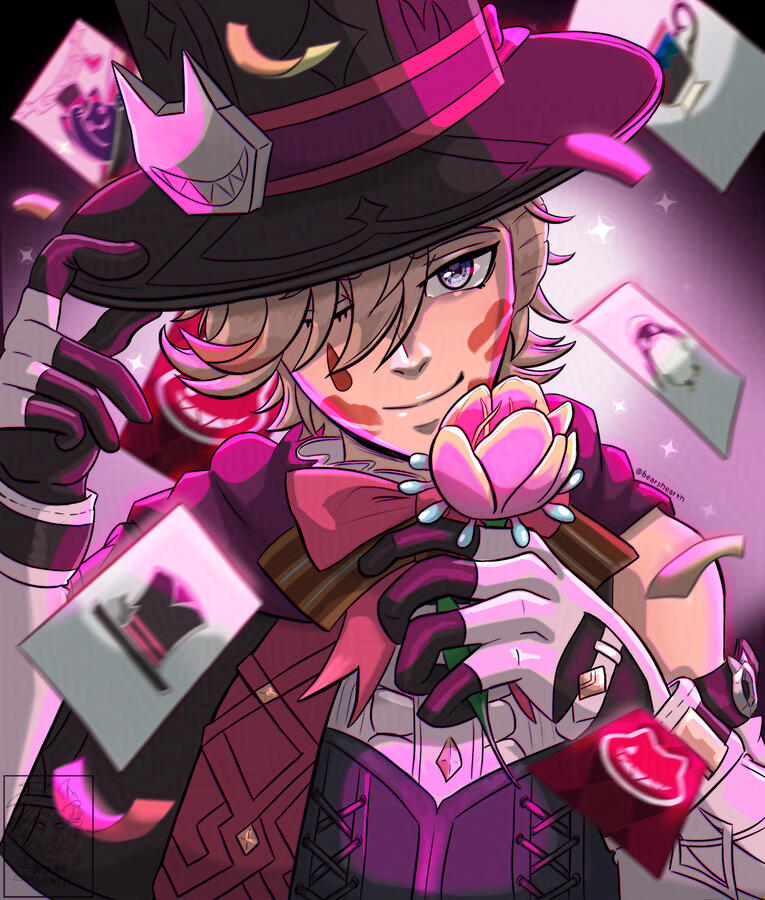 Fanart of Lyney from Genshin Impact - Digital Art - 2025