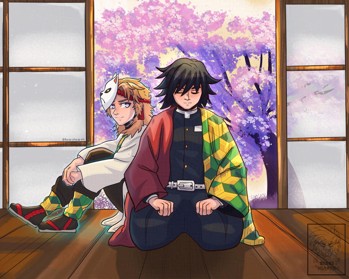 Fanart of Giyuu and Sabito from Demon Slayer - Digital Art - 2025