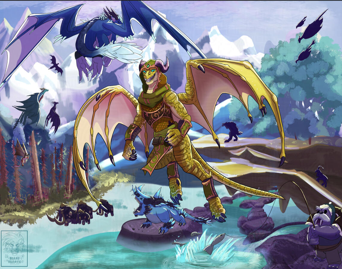 Fanart of a Dracythr from World of Warcraft - Digital Art - 2023