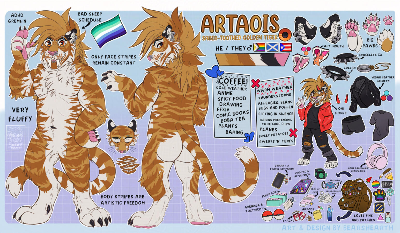 Character reference sheet of Artaois - Digital Art - 2025
